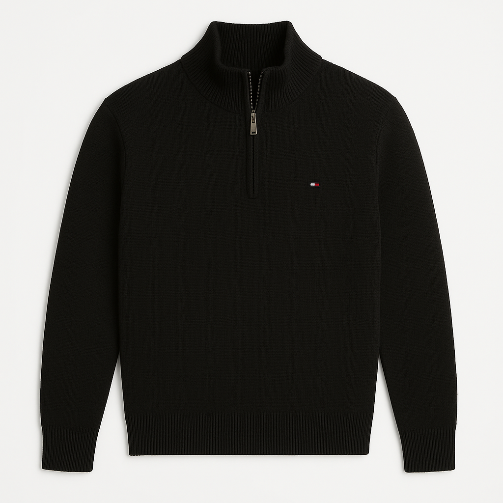 TH Essential Quarter-Zip Sweater