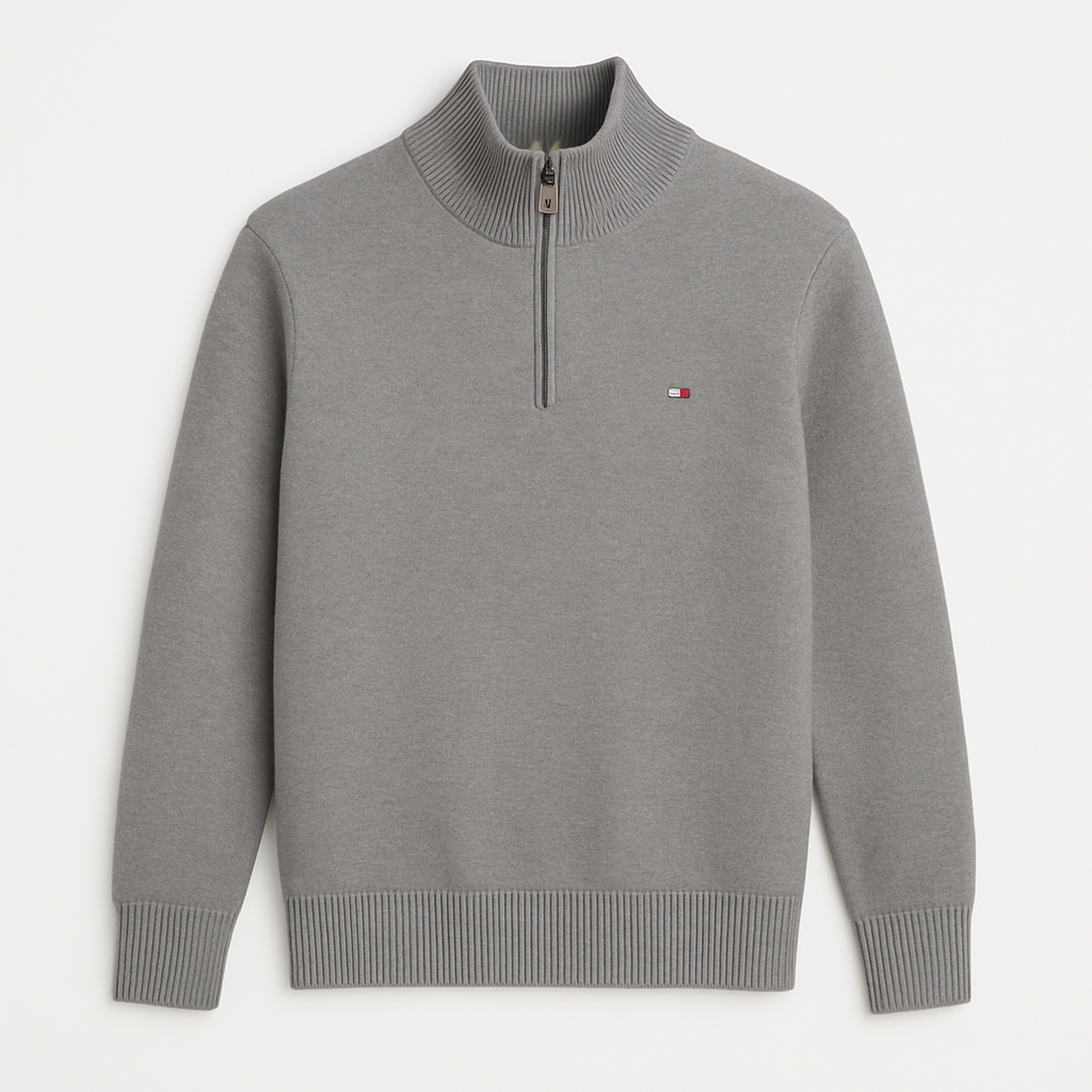 TH Essential Quarter-Zip Sweater