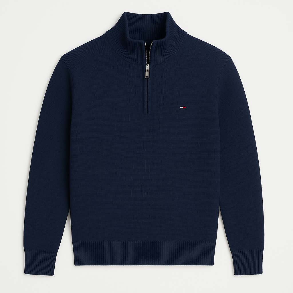 TH Essential Quarter-Zip Sweater